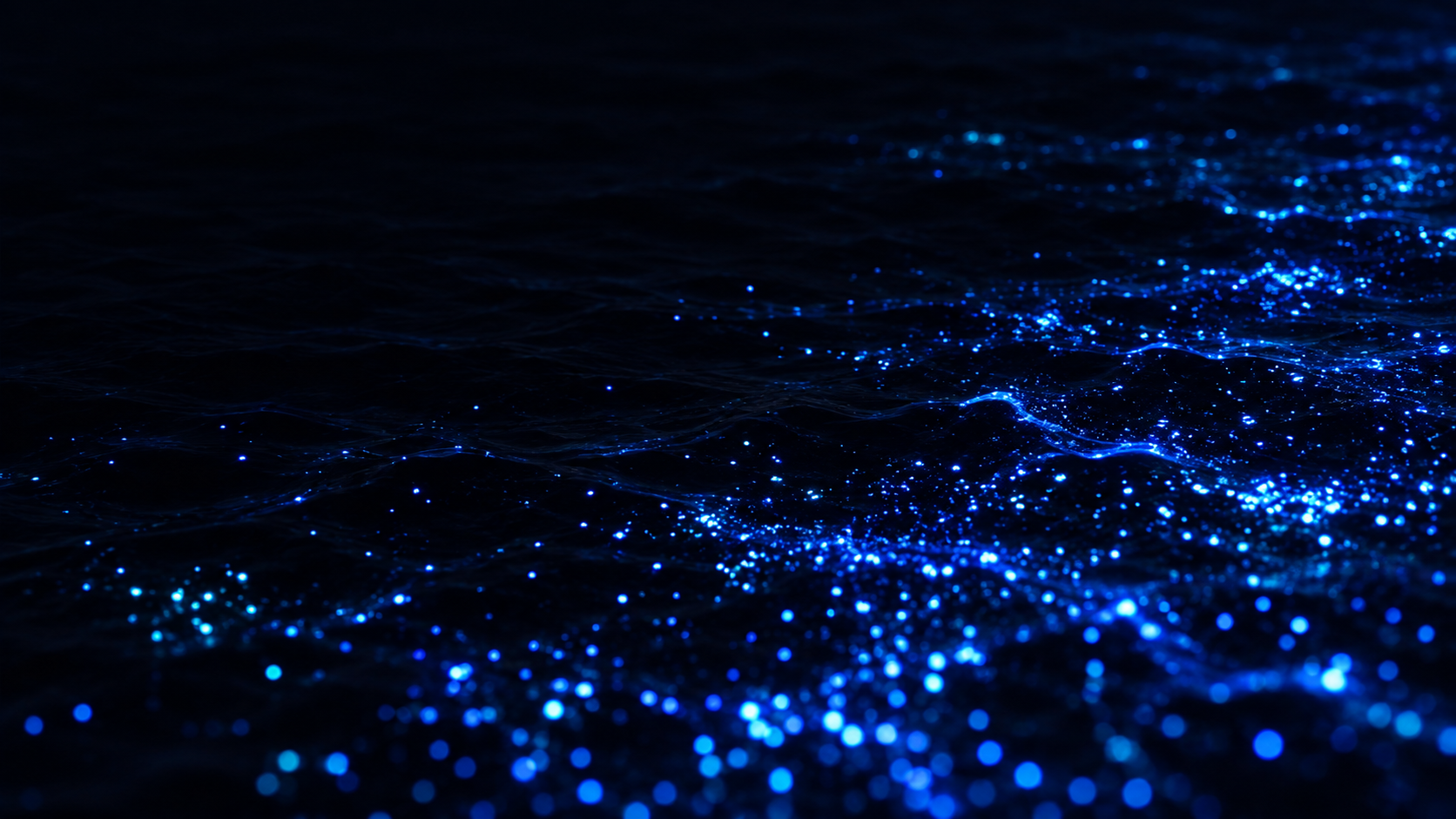 海ほたるの青い光をもとに生成した夜の海のイメージ