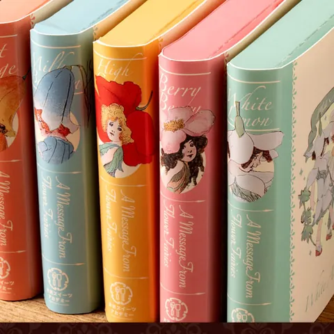 本の形の箱に入った Fairies Chocolate