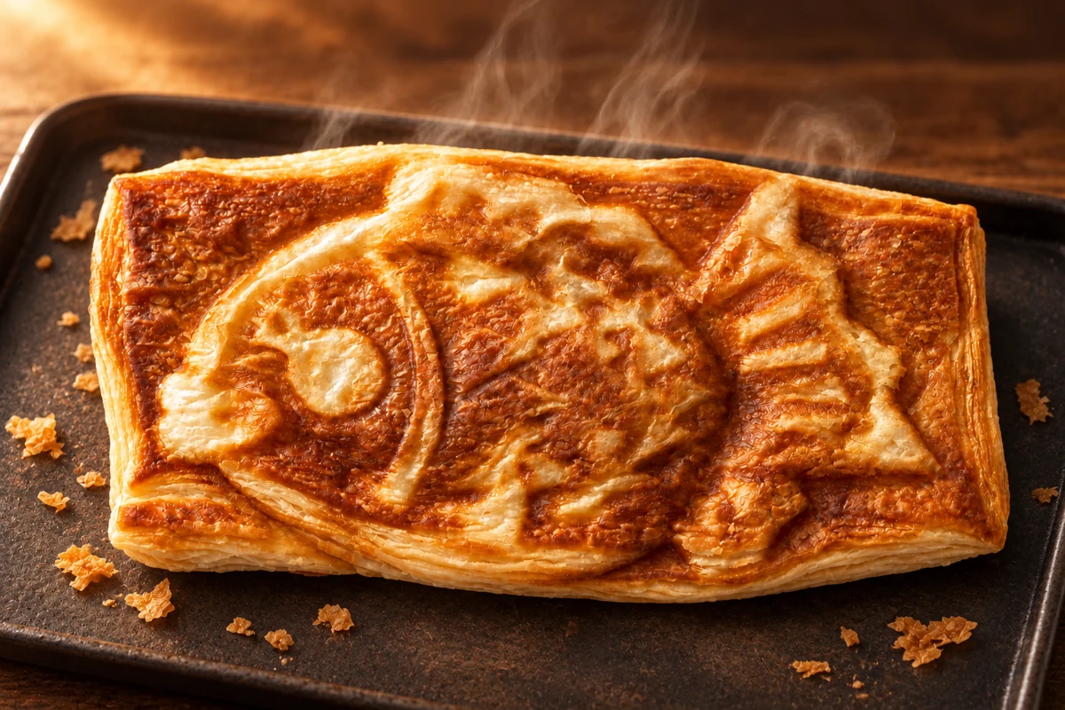 香ばしい焼き色とクロワッサン生地の層
