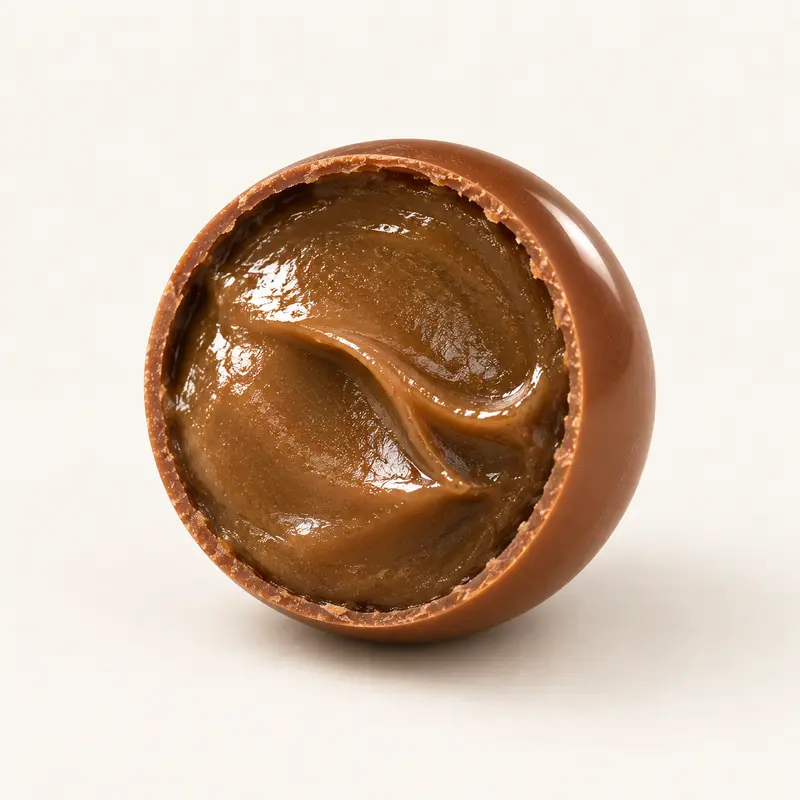 ミルク × ほうじ茶の艶やかなガナッシュ